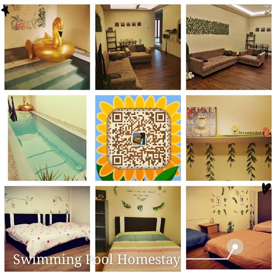 Swimming Pool Party House Lägenhet Batu Pahat Exteriör bild